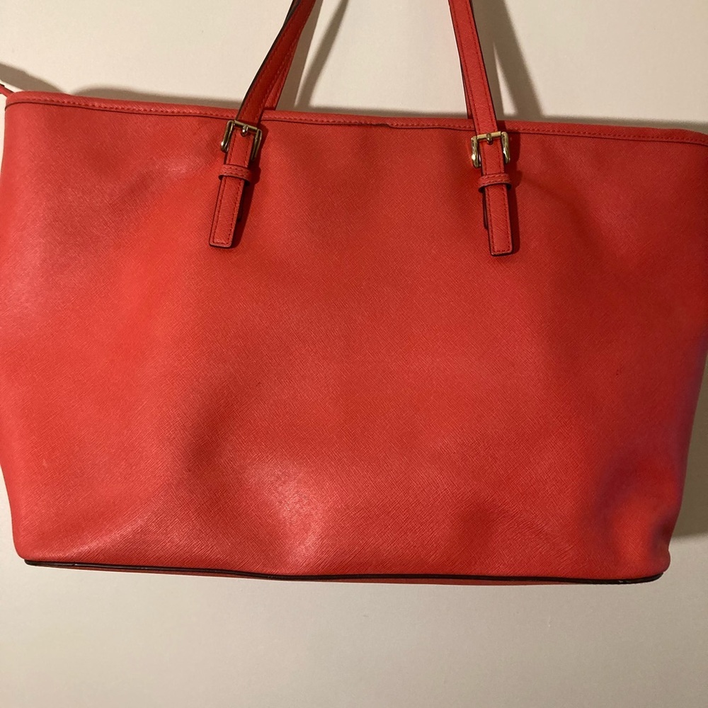 MICHAEL KORS BEAUTIFUL LARGE CANVAS TOTE SHOULDERBAG MK  burnt orange  COLOR - Picture 5 of 14